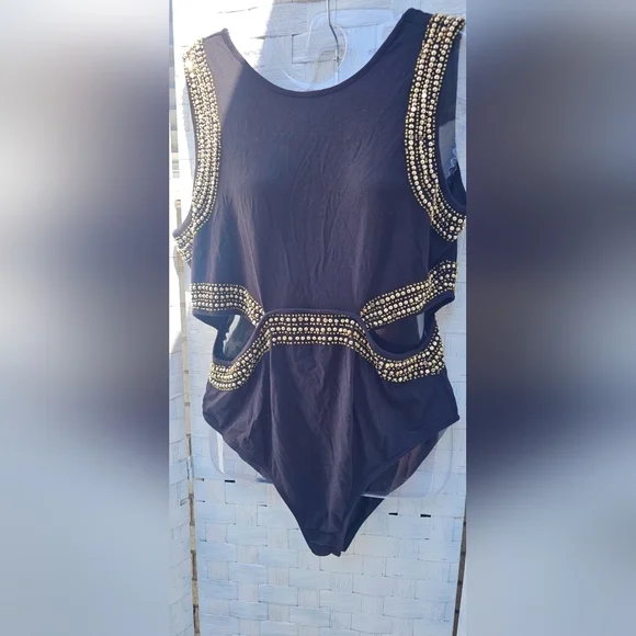 ASOS Black Studded Bodysuit - Picture 4 of 5